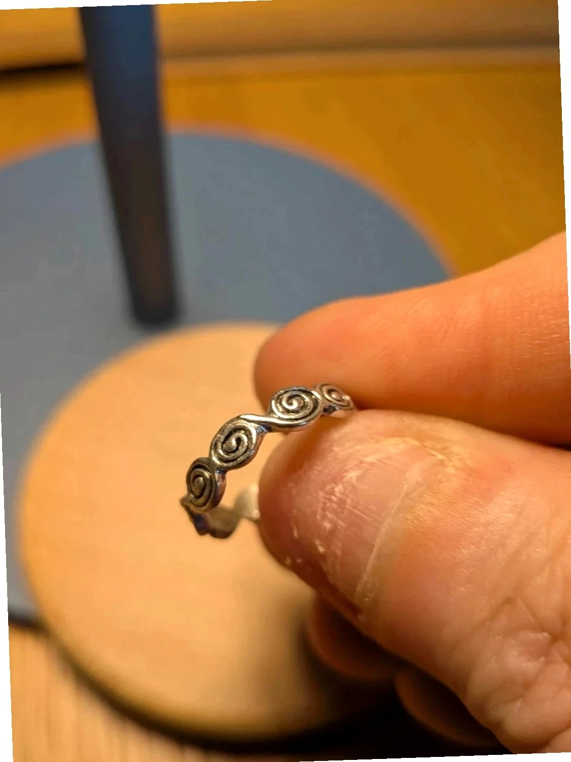 Zilveren Fantasie-ring. Maat 46 – photo 4